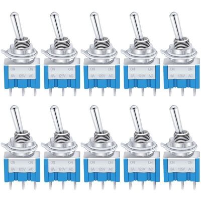 OEM 10 Unidades De Mini Interruptores Basculantes Azules On/off De 3 Terminales Y 2 Posiciones, Spdt, De Metal, 125 V Ca, 6 A, Para Camiones Y Barcos (mts-102-crezuo) OEM 10 Unidades De Mini Interruptores Basculantes Azules On/off De 3 Terminales Y 2 Posiciones, Spdt, De Metal, 125 V Ca, 6 A, Para Camiones Y Barcos (mts-102-crezuo)