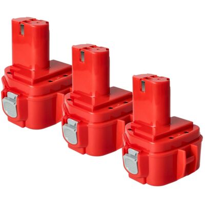 Vhbw 3x Batería Reemplaza Makita 1220, 1222, 1202, 1235, 1201, 1201a, 1233, 1234, 1200, 1202a Para Herramienta (1500 Mah, Nimh, 12 V) Vhbw 3x Batería Reemplaza Makita 1220, 1222, 1202, 1235, 1201, 1201a, 1233, 1234, 1200, 1202a Para Herramienta (1500 Mah, Nimh, 12 V)