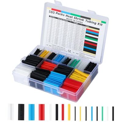 OEM Kit De Tubos Termorretráctiles, Tubo Termorretráctil Relación 2:1, 580 Piezas, Para Conexión, Protección Contra La Oxidación, Resistencia Al Agua Y Aislamiento De Cables En Hogares O Industrias. OEM Kit De Tubos Termorretráctiles, Tubo Termorretráctil Relación 2:1, 580 Piezas, Para Conexión, Protección Contra La Oxidación, Resistencia Al Agua Y Aislamiento De Cables En Hogares O Industrias.