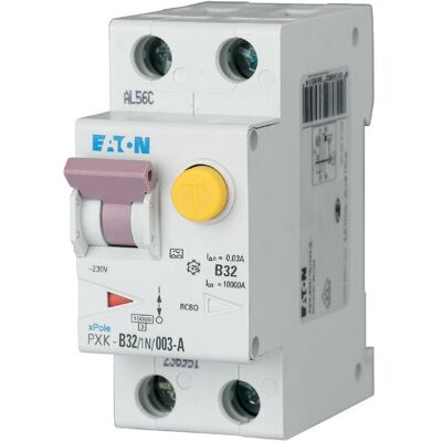 Eaton PXK-B32/1N/003-A - Interruptor FI/LS - 32A - IP20 Eaton PXK-B32/1N/003-A - Interruptor FI/LS - 32A - IP20