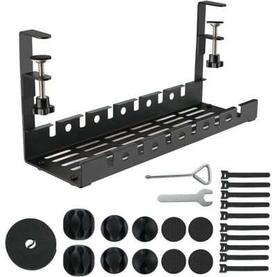 FOCTRO Kit De Gestión De Cables Para Debajo Del Escritorio, Pasacables Sin Taladrar, Organizador De Cables De Acero, Soporte Para Cables De Escritorio FOCTRO Kit De Gestión De Cables Para Debajo Del Escritorio, Pasacables Sin Taladrar, Organizador De Cables De Acero, Soporte Para Cables De Escritorio