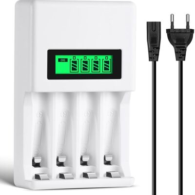 OEM Cargador De Baterías, Cargador De Baterías Recargables, Cargador De 4 Ranuras Para Baterías Aa Y Aaa, Cargador Digital E Inteligente, Carga Rápida, Protección De Carga Inteligente. OEM Cargador De Baterías, Cargador De Baterías Recargables, Cargador De 4 Ranuras Para Baterías Aa Y Aaa, Cargador Digital E Inteligente, Carga Rápida, Protección De Carga Inteligente.