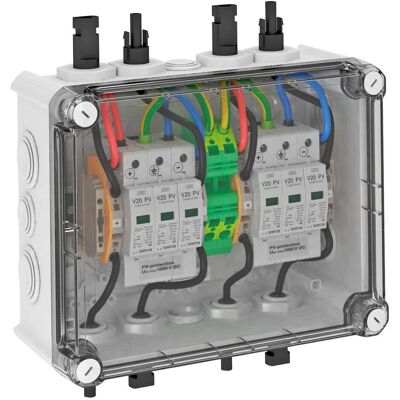 OBO Bettermann PVG-C1000S110 Caja de protección contra sobretensiones - IP66, 2 rastreadores MPP OBO Bettermann PVG-C1000S110 Caja de protección contra sobretensiones - IP66, 2 rastreadores MPP