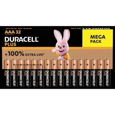 Duracell Plus Aaa Pack De 32 Pilas Alcalinas Duracell Plus Aaa Pack De 32 Pilas Alcalinas