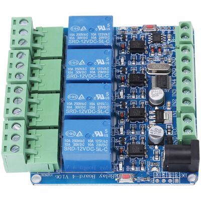 OEM Placa De Relés De 4 Canales, Velocidad De 9600 Baudios, Relé, Componentes De Control Industrial Para Suministros, Stm8s103f3-crezuo OEM Placa De Relés De 4 Canales, Velocidad De 9600 Baudios, Relé, Componentes De Control Industrial Para Suministros, Stm8s103f3-crezuo