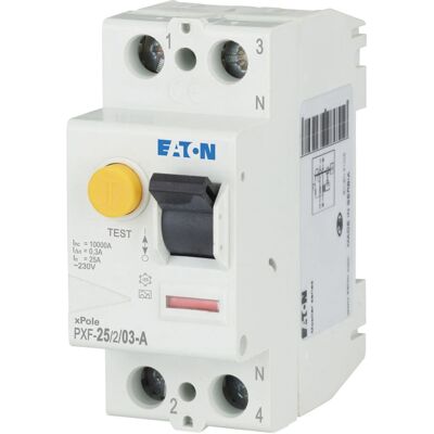 Eaton Interruptor Diferencial, 25a, 2 Polos, 300ma, Tipo A, 236746 Eaton Interruptor Diferencial, 25a, 2 Polos, 300ma, Tipo A, 236746