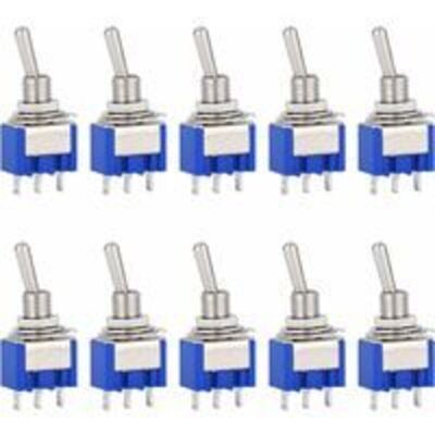 OEM 10 Piezas De Interruptor Basculante Mini De 3 Pines Y 2 Posiciones, 125 V Ca, 6 A, Para Arduino, Coche, Camión, Barco, Vehículo -crezuo OEM 10 Piezas De Interruptor Basculante Mini De 3 Pines Y 2 Posiciones, 125 V Ca, 6 A, Para Arduino, Coche, Camión, Barco, Vehículo -crezuo