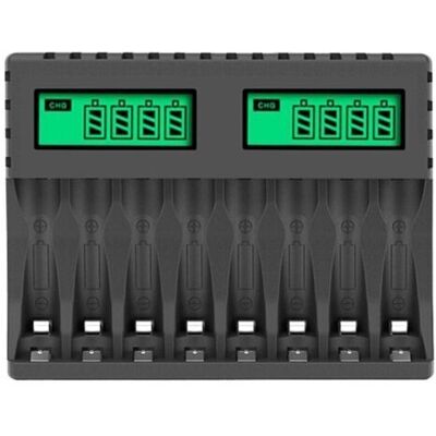 OEM Cargador De Baterías - Pantalla Lcd - Cargadores Inteligentes - 8 Ranuras Para Baterías Recargables Aa/aaa Nicd Nimh - Cargador Aa Aaa OEM Cargador De Baterías - Pantalla Lcd - Cargadores Inteligentes - 8 Ranuras Para Baterías Recargables Aa/aaa Nicd Nimh - Cargador Aa Aaa