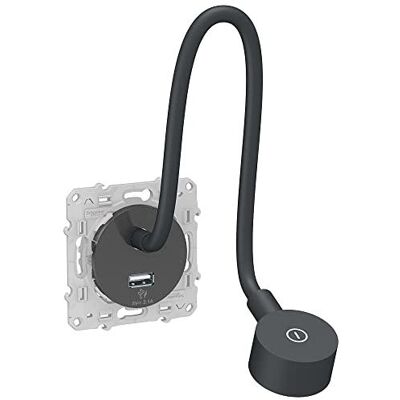 Schneider Electric Odace Lámpara De Lectura Eléctrica Antracita 2w Schneider Electric Odace Lámpara De Lectura Eléctrica Antracita 2w