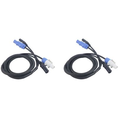 OEM 2x Cable Dmx Powercon Combinación Enchufe Powercon Y Línea Señal Dmx Xlr Para Tránsito Señal Conexión Alimentación Luminosa (b) OEM 2x Cable Dmx Powercon Combinación Enchufe Powercon Y Línea Señal Dmx Xlr Para Tránsito Señal Conexión Alimentación Luminosa (b)