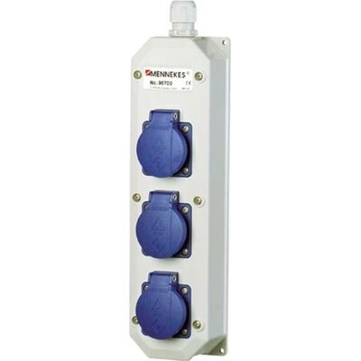 Mennekes Modelo 96700 Regleta de 3 enchufes Schuko Mennekes Modelo 96700 Regleta de 3 enchufes Schuko