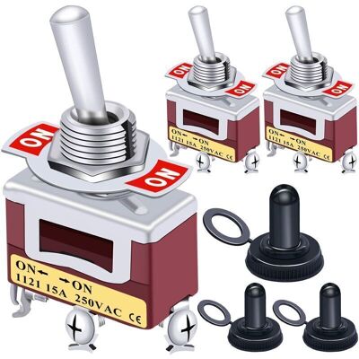 OEM Interruptor Basculante Spst De 3 Piezas Y 2 Posiciones, Interruptor Basculante On/on De 2 Terminales, Metálico, 20a 125v, 15a 250v + Cubierta Impermeable De 3 Piezas De Ten-1121 + Mz-crezuo OEM Interruptor Basculante Spst De 3 Piezas Y 2 Posiciones, Interruptor Basculante On/on De 2 Terminales, Metálico, 20a 125v, 15a 250v + Cubierta Impermeable De 3 Piezas De Ten-1121 + Mz-crezuo