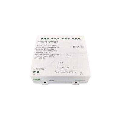 OEM Interruptor Inteligente Tuya 4g Lte, Relé Con Aplicación Gsm 433 Mhz, Control Inalámbrico, 4 Canales, Controlador Desmontable, Ca 85-250 V OEM Interruptor Inteligente Tuya 4g Lte, Relé Con Aplicación Gsm 433 Mhz, Control Inalámbrico, 4 Canales, Controlador Desmontable, Ca 85-250 V