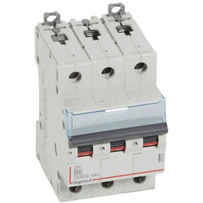 Disjoncteur Dx³6000 10ka Arrivée Haute Et Départ Bas À Vis 3p 400v - 6a - Courbe B - 3 Modules - Legrand Disjoncteur Dx³6000 10ka Arrivée Haute Et Départ Bas À Vis 3p 400v - 6a - Courbe B - 3 Modules - Legrand