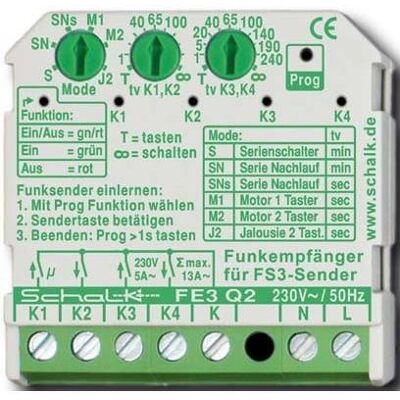 Interruptor Schalk Fe3 Q2 4 Relés 43mm X 43mm X 18.5mm Interruptor Schalk Fe3 Q2 4 Relés 43mm X 43mm X 18.5mm