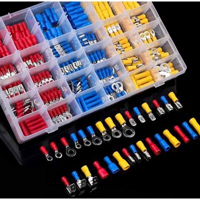 OEM 480 Piezas, 30 Tipos De Terminales Eléctricos De Crimpado, Conectores Con Tomas Aisladas, Terminales Planos De Anillo, Terminales De Horquilla Y Kits, Con Caja De Almacenamiento. OEM 480 Piezas, 30 Tipos De Terminales Eléctricos De Crimpado, Conectores Con Tomas Aisladas, Terminales Planos De Anillo, Terminales De Horquilla Y Kits, Con Caja De Almacenamiento.