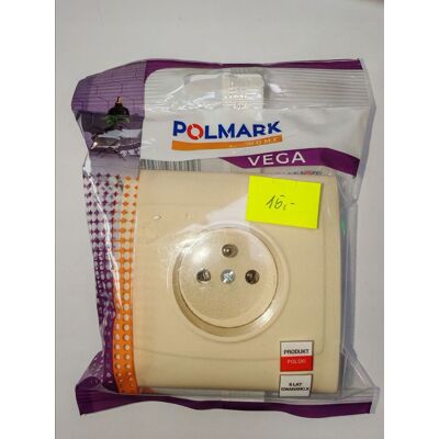 SHUMEE Enchufe Eléctrico De Pared Individual Con Toma De Tierra, Color Beige, Polmark, 1 Unidad. SHUMEE Enchufe Eléctrico De Pared Individual Con Toma De Tierra, Color Beige, Polmark, 1 Unidad.