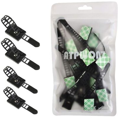 DPZO 20 Clips De Cable Ajustables, Autoadhesivos Para La Gestión De Cables En El Hogar Y La Oficina. DPZO 20 Clips De Cable Ajustables, Autoadhesivos Para La Gestión De Cables En El Hogar Y La Oficina.