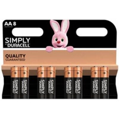 12 X Duracell Simply Alcalina Stilo 8 Pz Mn1500 12 X Duracell Simply Alcalina Stilo 8 Pz Mn1500