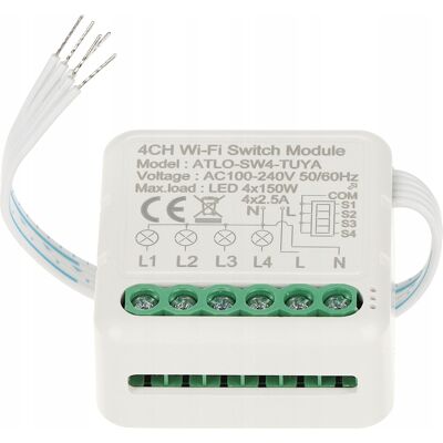 Controlador De Iluminación Delta Atlo-sw4-tuya Wifi 4 Canales 150w Controlador De Iluminación Delta Atlo-sw4-tuya Wifi 4 Canales 150w