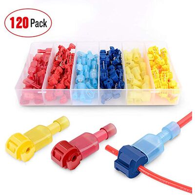 OEM Kit De Terminales Eléctricos De Crimpado De 120 Piezas (60 Conectores De Derivación En T, 60 Conectores Rápidos De Enchufe Plano), Conector Rápido Para Conexión OEM Kit De Terminales Eléctricos De Crimpado De 120 Piezas (60 Conectores De Derivación En T, 60 Conectores Rápidos De Enchufe Plano), Conector Rápido Para Conexión