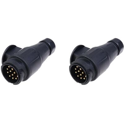 OEM Adecuado Para 2 Enchufes De Remolque De 12 V Y 13 Pines, Conector Eléctrico De Plástico Impermeable, Adaptador De Conector De Cableado De 13 Polos, Herramientas Para Remolque OEM Adecuado Para 2 Enchufes De Remolque De 12 V Y 13 Pines, Conector Eléctrico De Plástico Impermeable, Adaptador De Conector De Cableado De 13 Polos, Herramientas Para Remolque