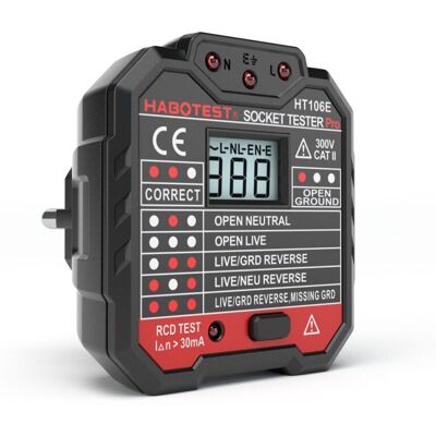 OEM Probador De Enchufes/circuitos Kaiweets, Prueba 7 Configuraciones De Cableado, Muestra El Voltaje, Prueba Interruptores Automáticos De Corriente Residual (48-250v Cat Ii 300v) -crezuo OEM Probador De Enchufes/circuitos Kaiweets, Prueba 7 Configuraciones De Cableado, Muestra El Voltaje, Prueba Interruptores Automáticos De Corriente Residual (48-250v Cat Ii 300v) -crezuo