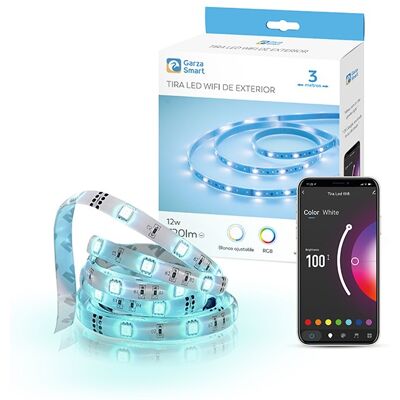 GARZA Tira Led Wifi Cct+rgb Exterior Ip67 720lm 12w - 3m GARZA Tira Led Wifi Cct+rgb Exterior Ip67 720lm 12w - 3m