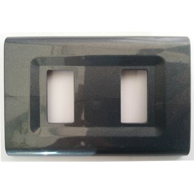 Trade Shop Magic Elite Bticino Placa de Interruptor - 2 Agujeros, Negro Trade Shop Magic Elite Bticino Placa de Interruptor - 2 Agujeros, Negro