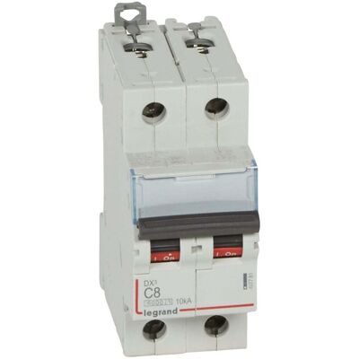 Disjoncteur Legrand Dx³ 6000 2p 8a Courbe C 10ka 2 Modules - Leg407781 Disjoncteur Legrand Dx³ 6000 2p 8a Courbe C 10ka 2 Modules - Leg407781