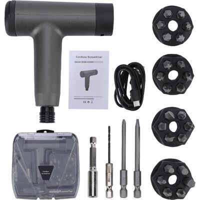 OEM Kit De Taladro Atornillador Eléctrico Inalámbrico De 3,6 V Con Accesorios, 3 Velocidades, Usb-c, Batería De 1500 Mah, Led Para Bricolaje. OEM Kit De Taladro Atornillador Eléctrico Inalámbrico De 3,6 V Con Accesorios, 3 Velocidades, Usb-c, Batería De 1500 Mah, Led Para Bricolaje.