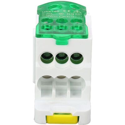 OEM Bloque De Bornes Para Carril Din 690v 160a Con Cubierta Transparente Pa66, Caja De Conexiones Eléctricas Para Aplicación En Carril Din En Armarios Y Cajas De Distribución (verde) -crezuo OEM Bloque De Bornes Para Carril Din 690v 160a Con Cubierta Transparente Pa66, Caja De Conexiones Eléctricas Para Aplicación En Carril Din En Armarios Y Cajas De Distribución (verde) -crezuo