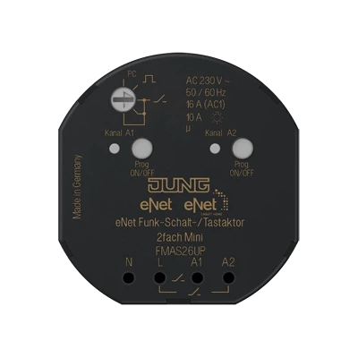 Jung Enet Actuador De Conmutación/pulsador Inalámbrico 2 Veces Mini Fm As 26 Up Jung Enet Actuador De Conmutación/pulsador Inalámbrico 2 Veces Mini Fm As 26 Up