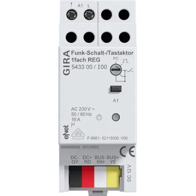 Gira 543300 Interruptor / pulsador - Actuador de conmutación Gira 543300 Interruptor / pulsador - Actuador de conmutación