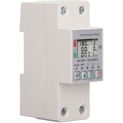OEM Interruptor Medidor De Potencia Inteligente Wifi Para Disyuntor De Potencia Tuya Protector Multifunción Con Medición Ac85-300v 63a -crezuo OEM Interruptor Medidor De Potencia Inteligente Wifi Para Disyuntor De Potencia Tuya Protector Multifunción Con Medición Ac85-300v 63a -crezuo