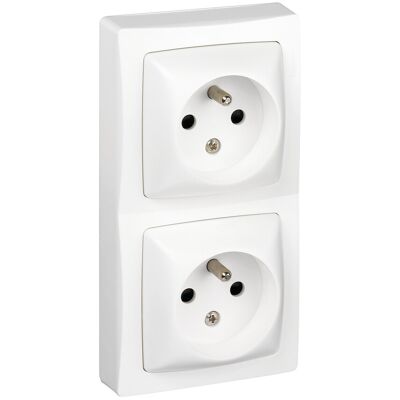 Asl 2 Tomas 2 Polos + Tierra F/b Horizontal Blanco Legrand Asl 2 Tomas 2 Polos + Tierra F/b Horizontal Blanco Legrand
