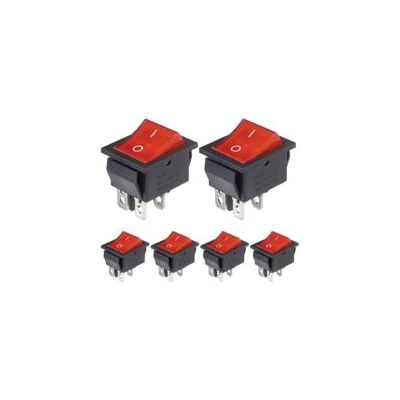 OEM Interruptor Basculante De 4 Pines, Interruptores Basculantes De 2 Posiciones On/off, 16a 250vac, 20a 125vac, Luz Roja, Interruptor De Botón De Encendido/apagado (6 Piezas) - Crezuo OEM Interruptor Basculante De 4 Pines, Interruptores Basculantes De 2 Posiciones On/off, 16a 250vac, 20a 125vac, Luz Roja, Interruptor De Botón De Encendido/apagado (6 Piezas) - Crezuo