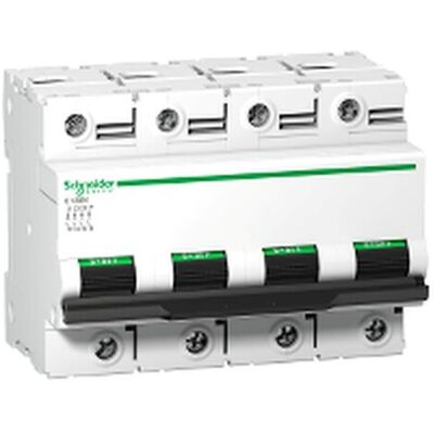 Schneider Electric - Disjoncteur C120n 4p 100 A, Courbe D, 10 Ka - A9n18392 Schneider Electric - Disjoncteur C120n 4p 100 A, Courbe D, 10 Ka - A9n18392