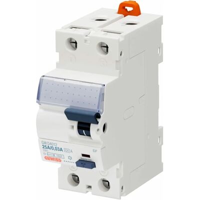 Gewiss Interruptor Diferencial - Idp - 2p 25a Tipo A Flink Idn=0,03a - 2 Módulos, Gwd4012 Gewiss Interruptor Diferencial - Idp - 2p 25a Tipo A Flink Idn=0,03a - 2 Módulos, Gwd4012