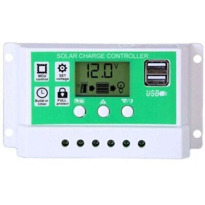 OEM Regulador De Carga Para Paneles Solares De 30 A Para Otras Baterías De Plomo/litio De 12 V/24 V, Controlador De Carga Inteligente Con Pantalla Lcd Y Puertos Usb Duales, Ajuste De Temporizador De Encen OEM Regulador De Carga Para Paneles Solares De 30 A Para Otras Baterías De Plomo/litio De 12 V/24 V, Controlador De Carga Inteligente Con Pantalla Lcd Y Puertos Usb Duales, Ajuste De Temporizador De Encen
