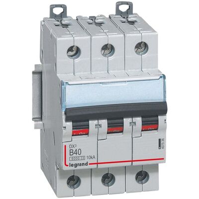 LEGRAND Dx³ Disjoncteur 3p Courbe B 40a 6ka/10ka - Leg407536 LEGRAND Dx³ Disjoncteur 3p Courbe B 40a 6ka/10ka - Leg407536