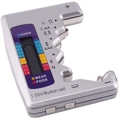 OEM Probador De Baterías Gain Express Para Baterías Y Pilas Recargables, Indicador De Estado De Carga, Compatible Con Pilas De Botón C, Aa, Aaa, D, N, 9v 6f22 Y 1.5v - Crezuo OEM Probador De Baterías Gain Express Para Baterías Y Pilas Recargables, Indicador De Estado De Carga, Compatible Con Pilas De Botón C, Aa, Aaa, D, N, 9v 6f22 Y 1.5v - Crezuo