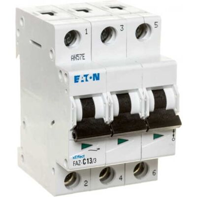 Interruptor Automático Eaton 3P 13A Curva C Montaje en DIN Interruptor Automático Eaton 3P 13A Curva C Montaje en DIN