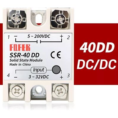 DPZO Relé De Estado Sólido, Ssr-40 Dd 40a 5–220 Vcc, Relé Monofásico De Estado Sólido Para Automatización De Procesos Industriales. DPZO Relé De Estado Sólido, Ssr-40 Dd 40a 5–220 Vcc, Relé Monofásico De Estado Sólido Para Automatización De Procesos Industriales.