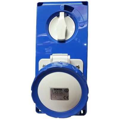 Gewiss - Toma De Corriente Vertical Con Enclavamiento 2p+e 32a Ip67 Gw66315n Gewiss - Toma De Corriente Vertical Con Enclavamiento 2p+e 32a Ip67 Gw66315n