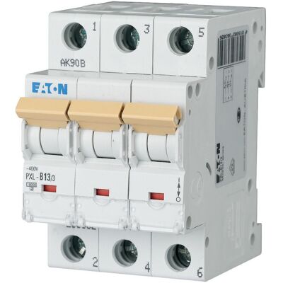 Eaton PXL-B13/3 Interruptor automático de 3 polos - 13A 400V IP20 Eaton PXL-B13/3 Interruptor automático de 3 polos - 13A 400V IP20