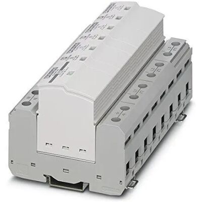Protector de sobretensión Phoenix Contact - Tipo 1+2, trifásico, DIN, 25 kA Protector de sobretensión Phoenix Contact - Tipo 1+2, trifásico, DIN, 25 kA