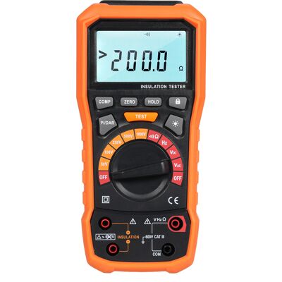 OEM Comprobador De Resistencia De Aislamiento De 50/100/250/500/1000 V, Megóhmetro Y Multímetro Con 2 Puntas De Prueba Y Pinzas De Cocodrilo. Mide Voltaje Ca/cc, Frecuencia, Conductividad Y Baja Resistenc OEM Comprobador De Resistencia De Aislamiento De 50/100/250/500/1000 V, Megóhmetro Y Multímetro Con 2 Puntas De Prueba Y Pinzas De Cocodrilo. Mide Voltaje Ca/cc, Frecuencia, Conductividad Y Baja Resistenc