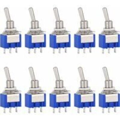 OEM 10 Unidades De Interruptor Basculante Mini De 3 Pines Y 2 Posiciones, 125 V Ca, 6 A, Para Arduino, Coche, Camión, Barco, Vehículo. OEM 10 Unidades De Interruptor Basculante Mini De 3 Pines Y 2 Posiciones, 125 V Ca, 6 A, Para Arduino, Coche, Camión, Barco, Vehículo.