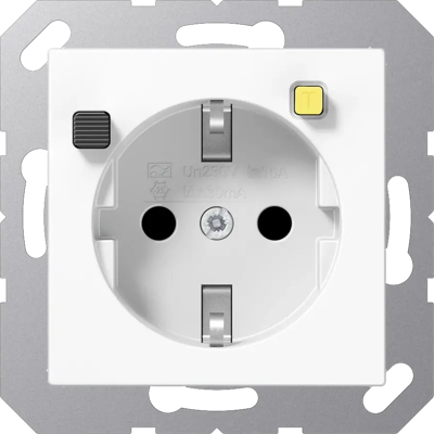 Jung A 5520.30 WW - Enchufe eléctrico blanco, tipo F, 16A 250V Jung A 5520.30 WW - Enchufe eléctrico blanco, tipo F, 16A 250V